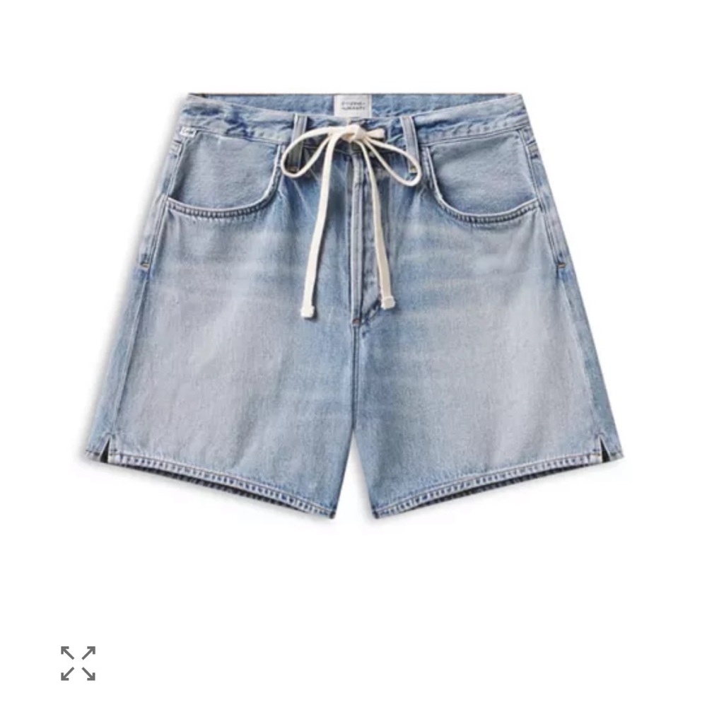 Citizens Of Humanity Light Blue Drawstring Denim Shorts